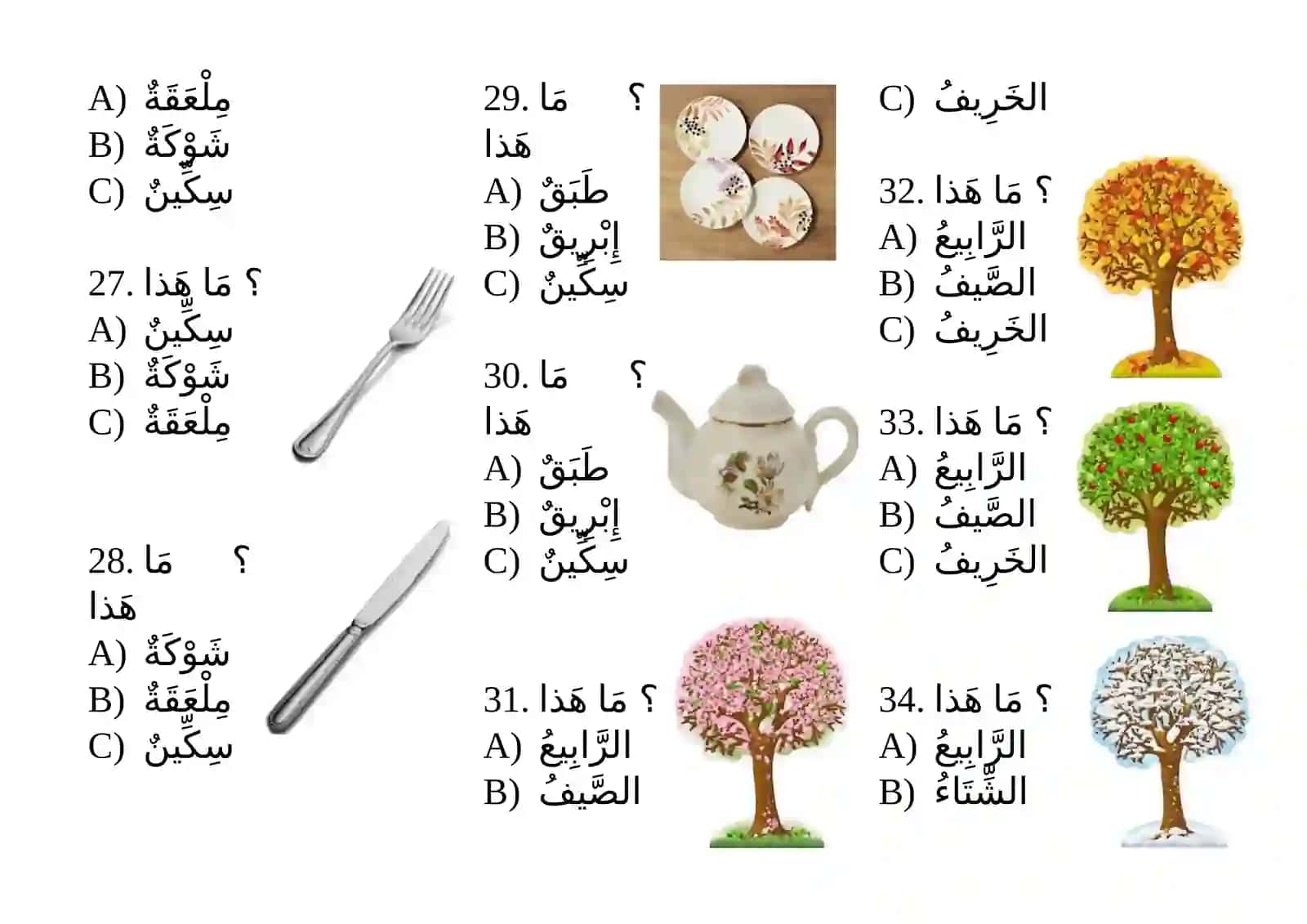 Mavzulashtirilgan arab tili lugat testi 4
