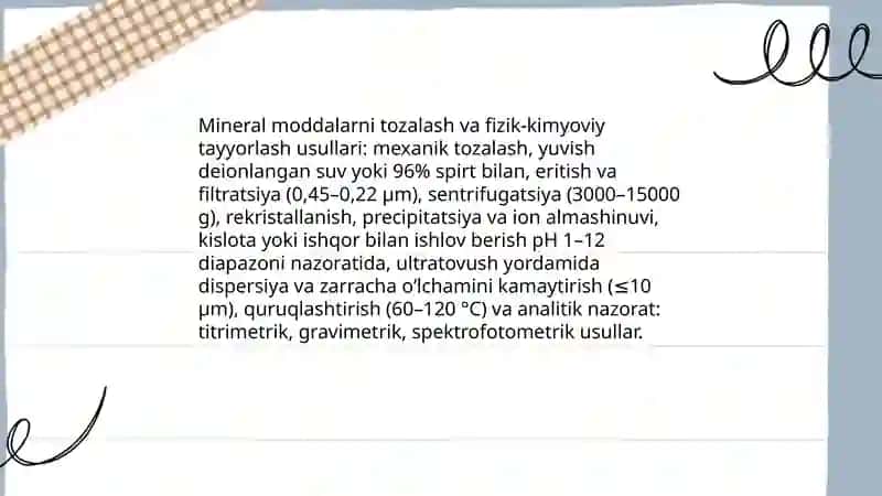 Mineral moddalardan gomeopatik suvli-spirtli eritmalar 4