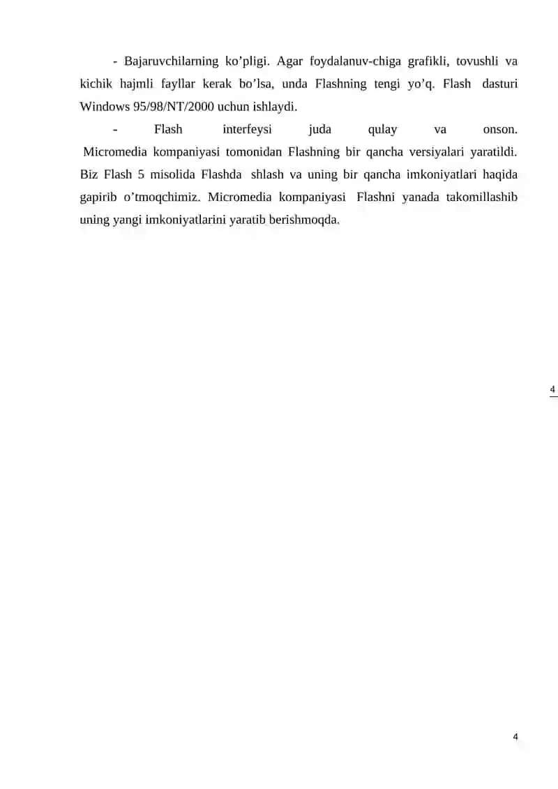 Micromedia Flash dasturi va uning imkoniyatlari 4