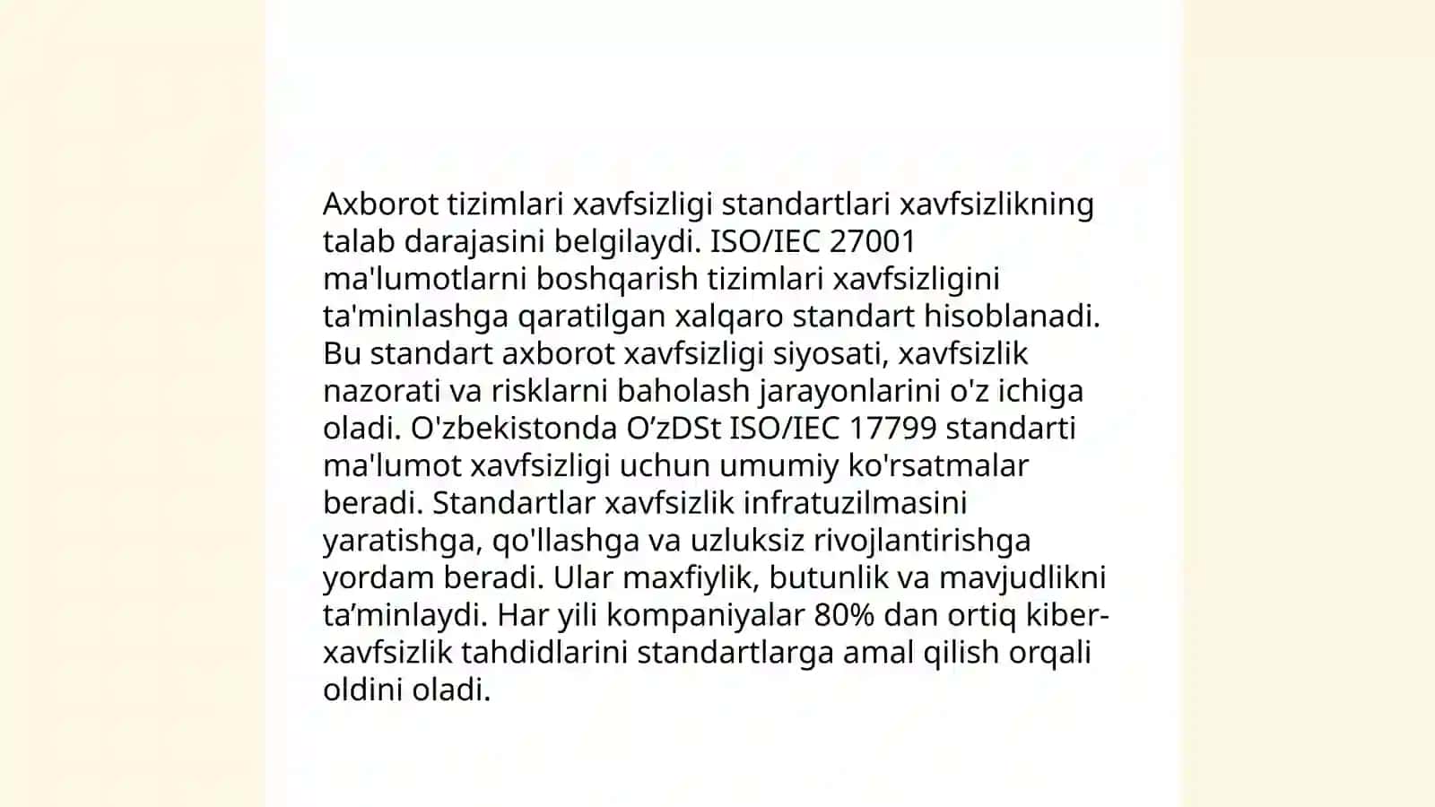 Axborot tizimlari xavfsizligi bo'limini o'qitish metodikasi 4
