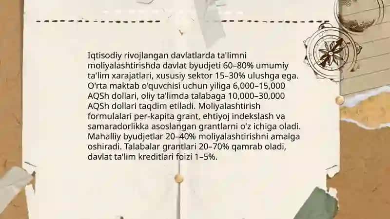 Iqtisodiy rivojlangan xorijiy davlatlarda taʼlim tizimi 4