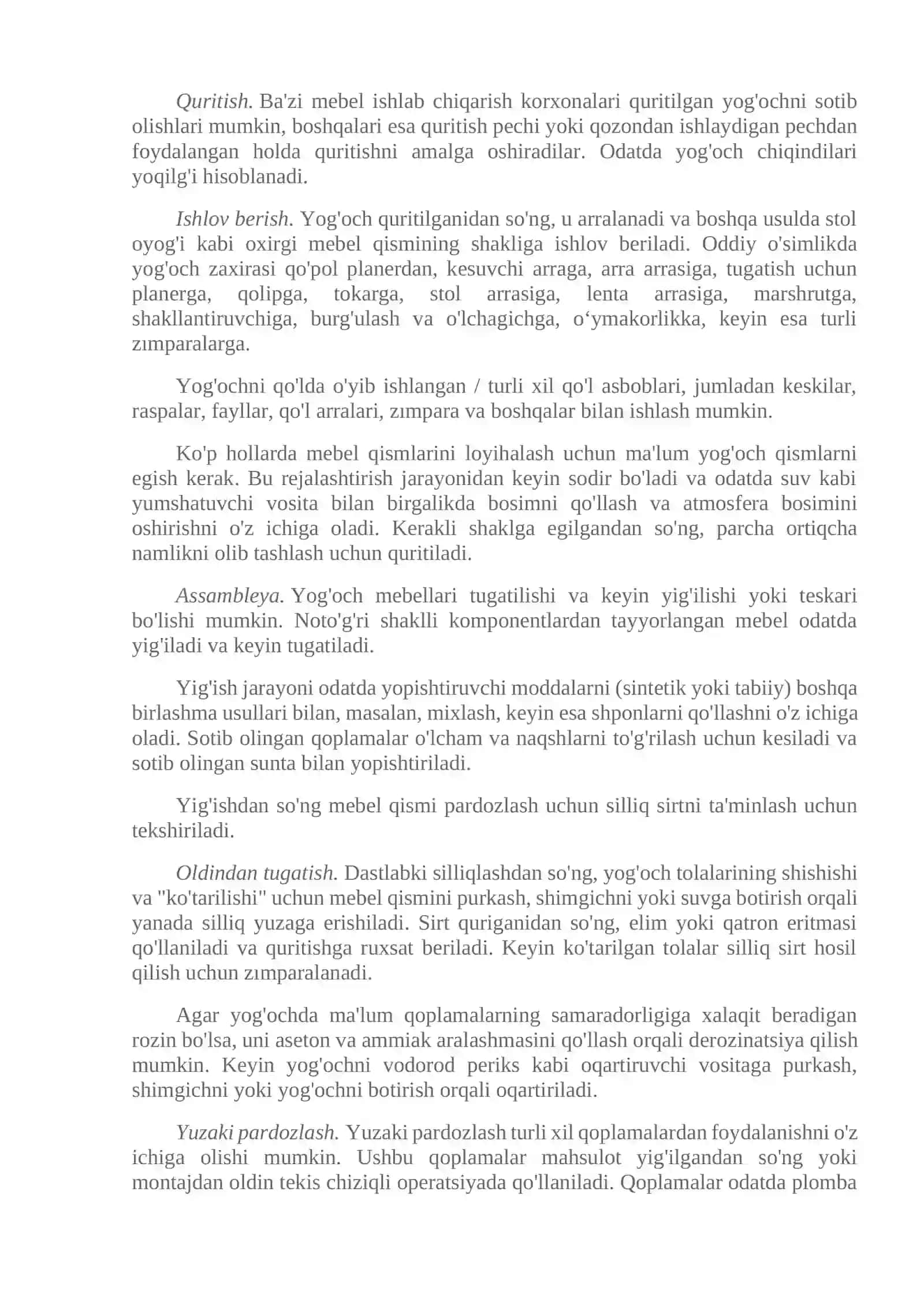 YOG‘OCHNI PARMALASH VA SILLIQLASH TEXNOLOGIYASI 4