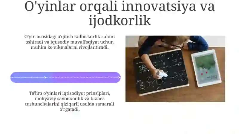 Talimiy óyinlar orqali tadbirkorlik va iqtisodiy tarbiyani olib borish 4