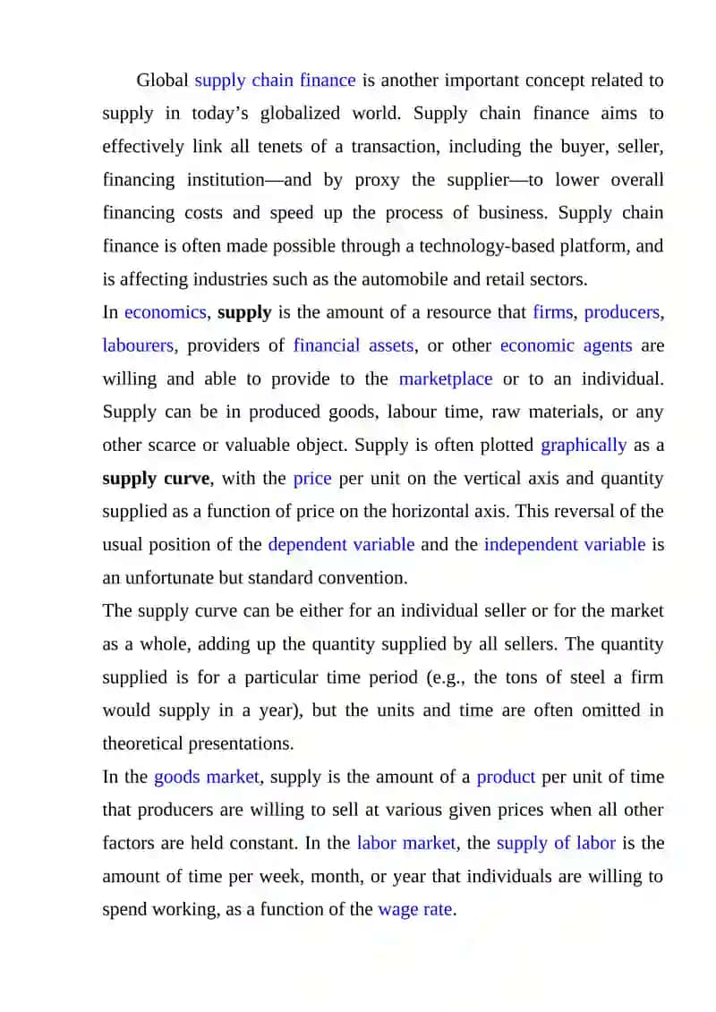 Supply in Economics 4
