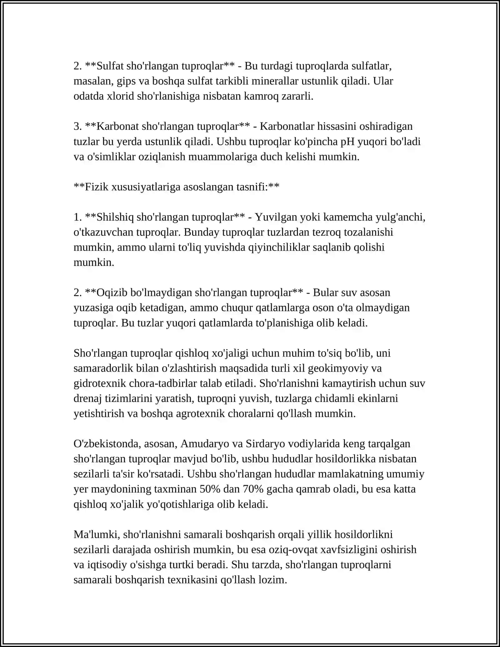 SHO'RLANGAN TUPROQLAR 4