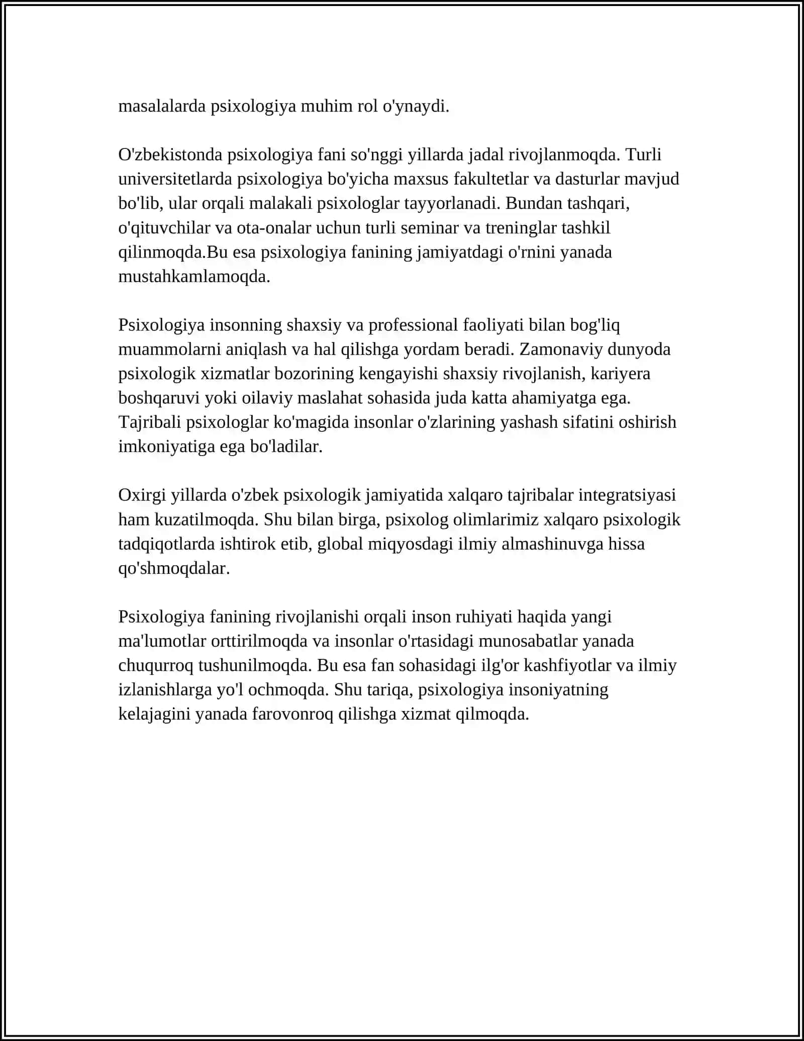 KASB PSIXOLOGIYASINING PREDMETI, VAZIFALARI VA AMALIY SOHALARI 4