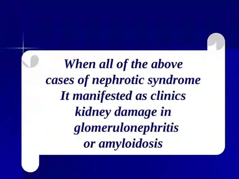Differential diagnosis of nephrotic syndromeTactics of GP 4