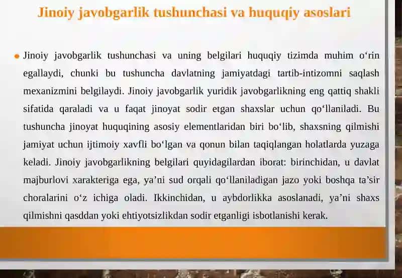 Jinoiy javobgarlik tushunchasi 4
