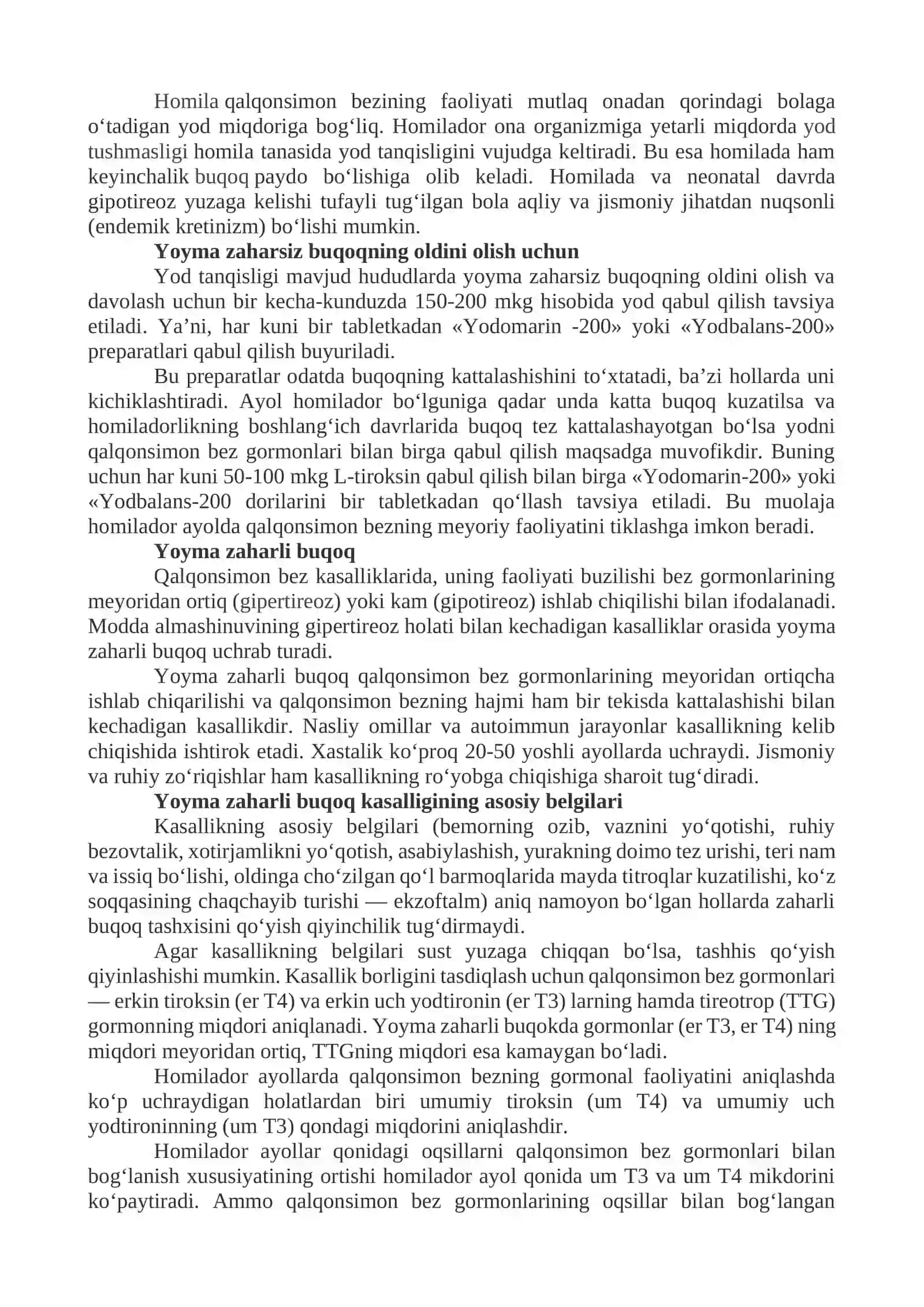 Endemik Buqoq kasalligi belgilari, oqibatlari va oldini olish 4