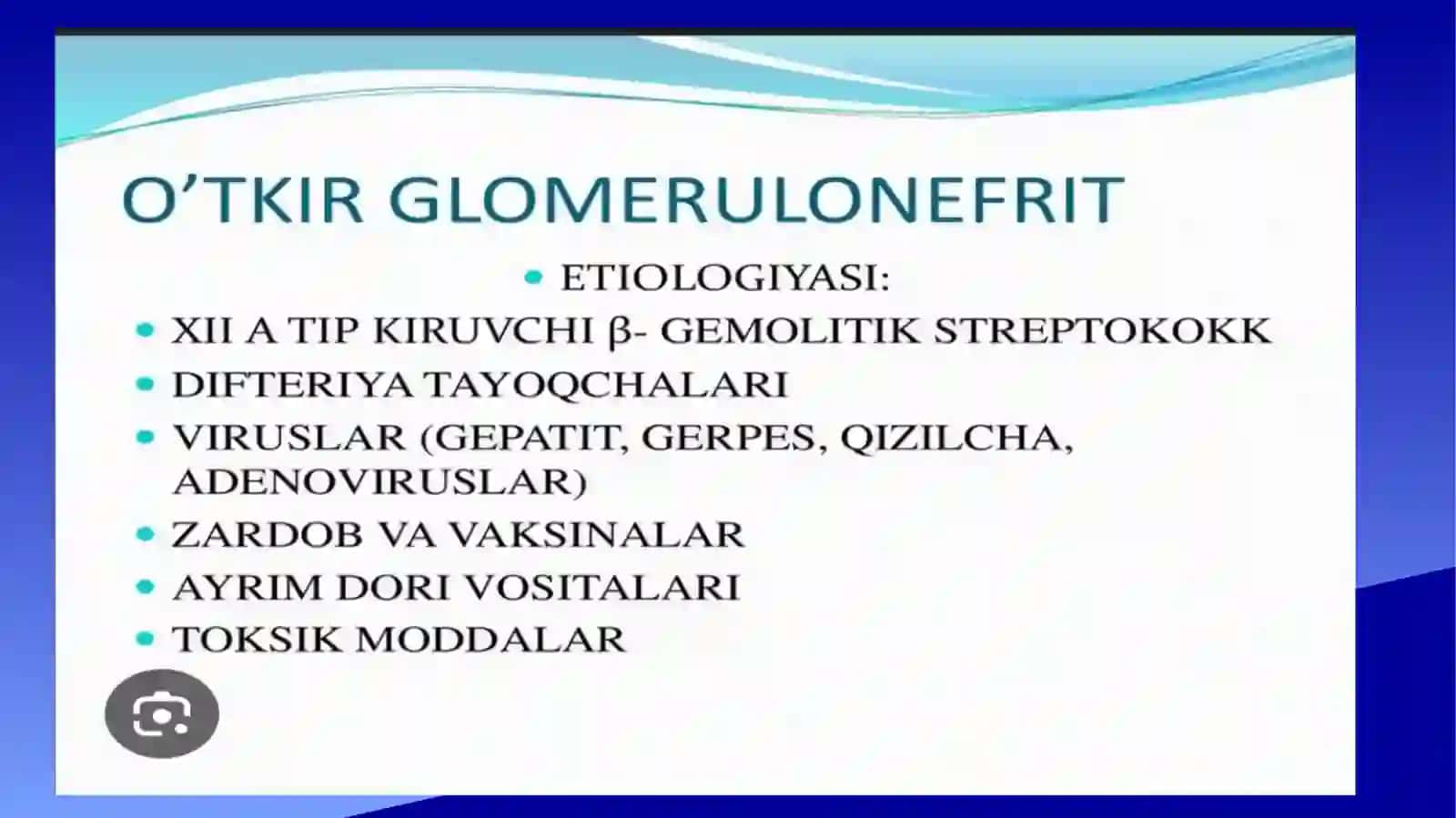 Glomerulonefrit, endokardit yarali kolit va boshqa kasallilklar kelib chiqishida mikroorganizimlarni ahamyati 4