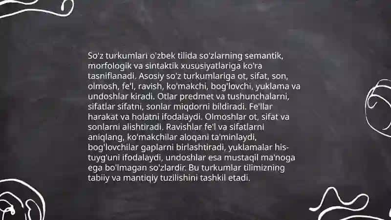 Grammatika-til strukturasini o'rganish 4