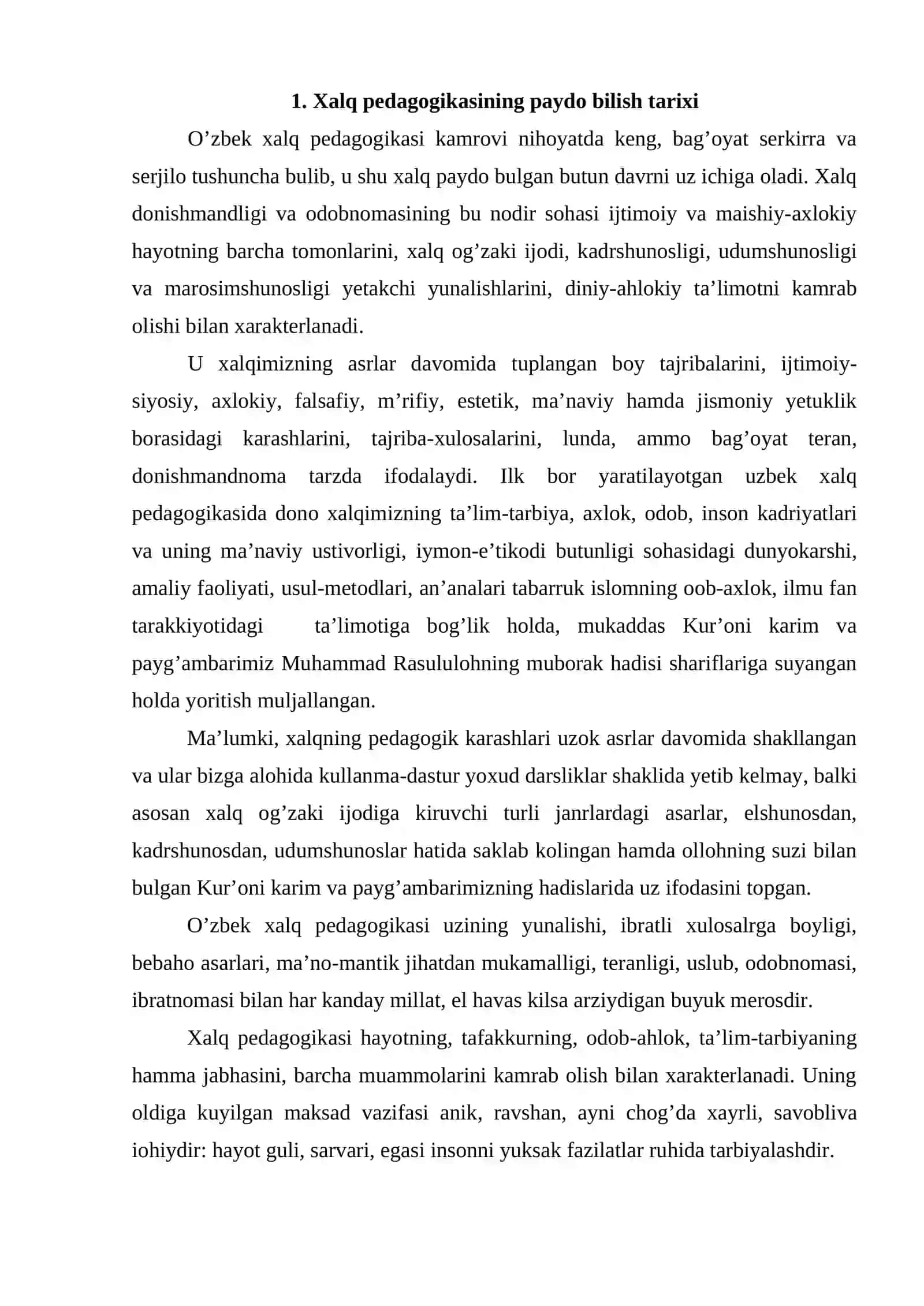 Xalq pedagogikasining talqin etilishi 4