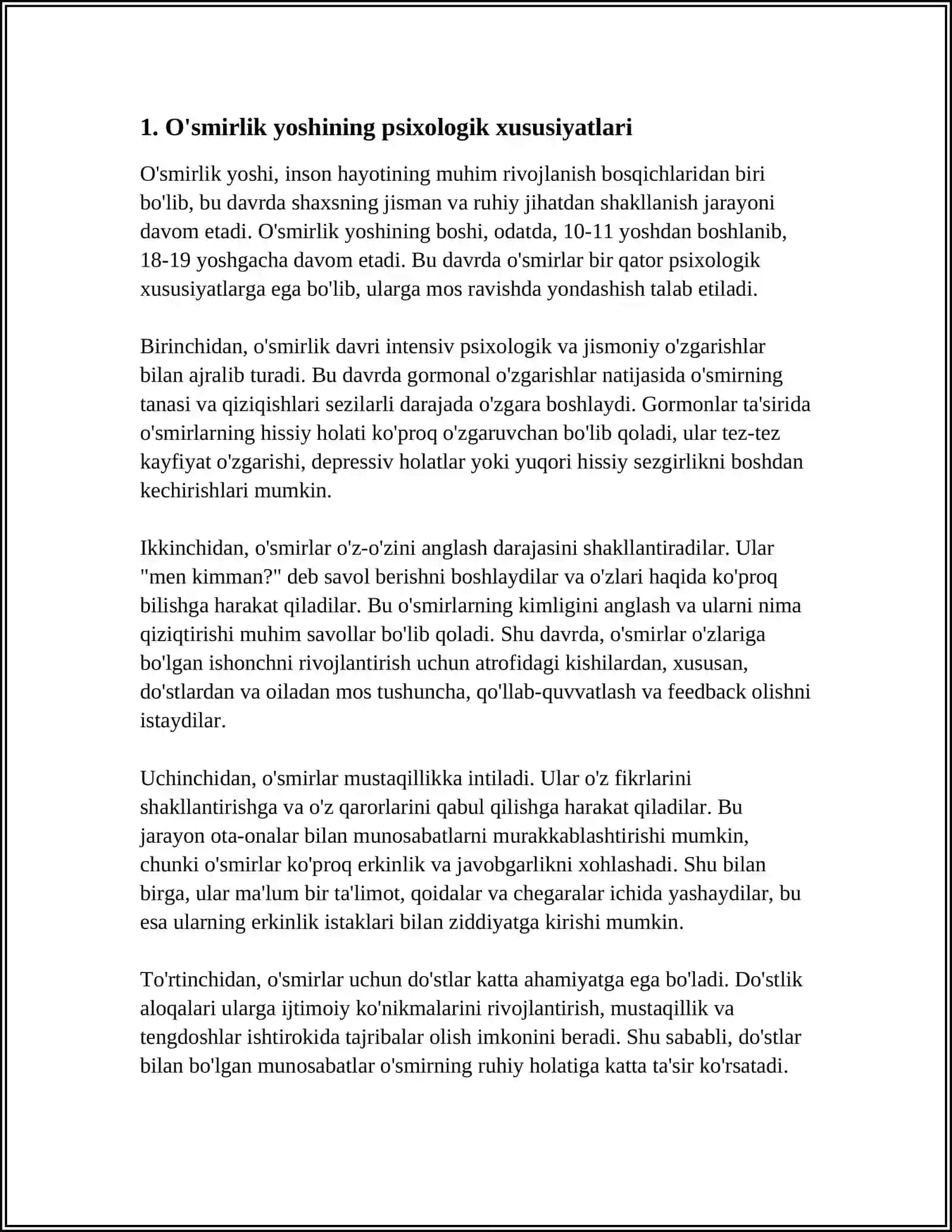O'SMIRLIK DAVRIDAGI PSIXIK RIVOJLANISHNING UMUMIY TAVSIFI 4
