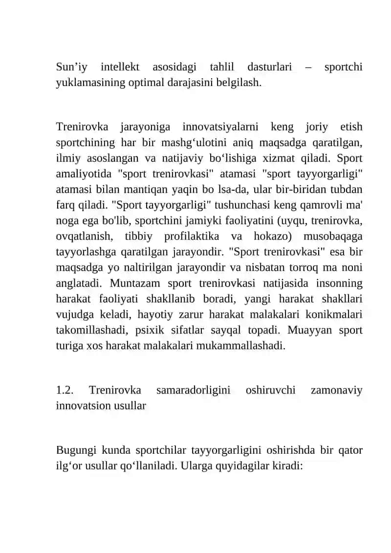 Sportchilarning trenirovka jarayonida innovatsion texnologiyalar 4