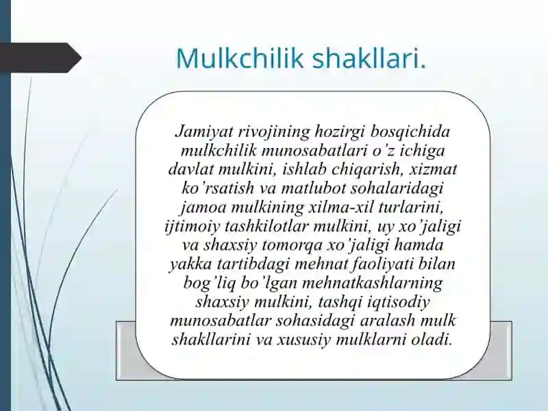 O’zbekistonda ko’p ukladli iqtisodiyotning va mulkdorlar sinfining shakllanishi 4