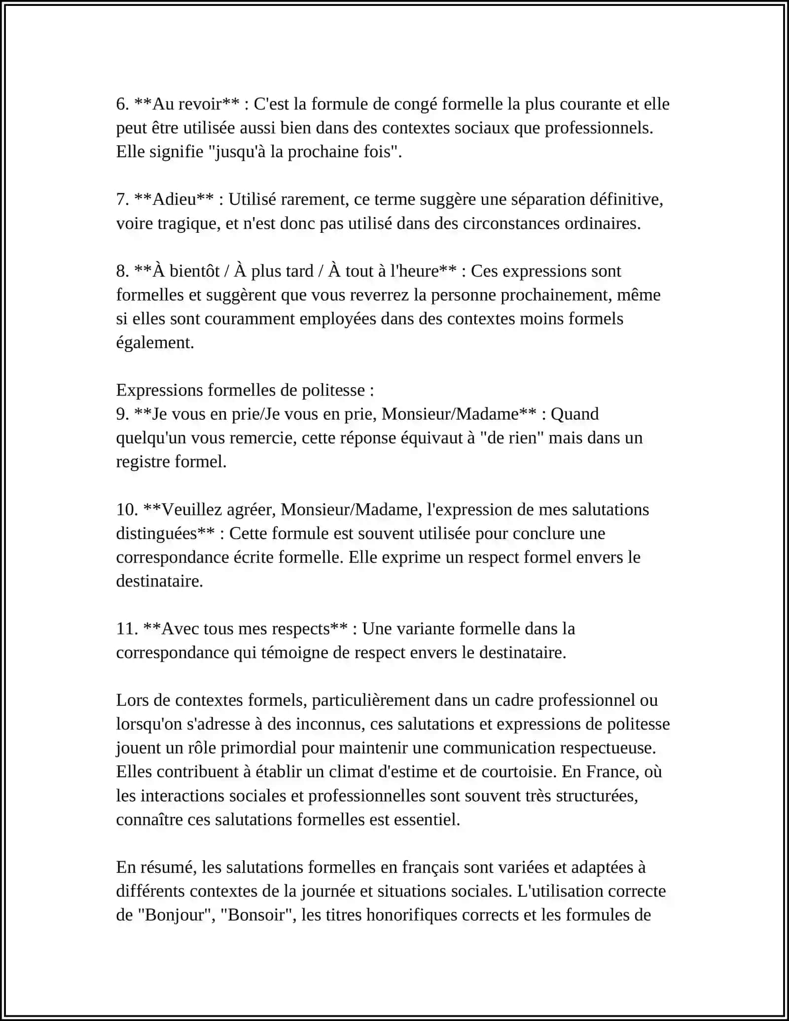 REFERAT: LES SALUTATIONS ET LES RÈGLES DE POLITESSE DANS LES LANGUES ÉTRANGÈRES 4