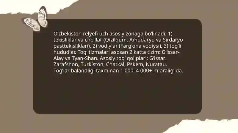 Oʻzbekiston xoʻjaligi aholisi va tabiiy geografiyasi 4