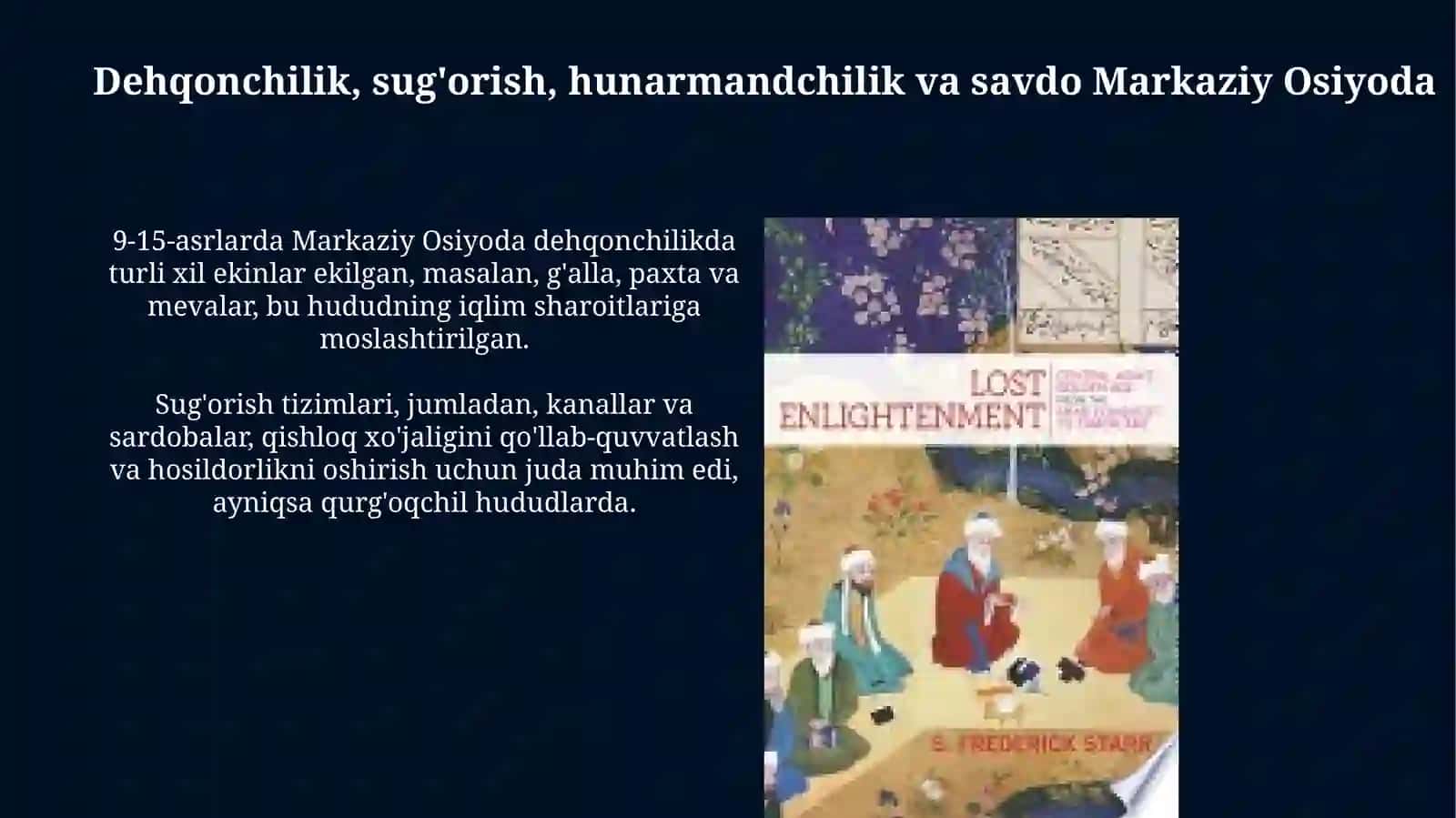 Antik dunyo iqtisodiy qarashlari va 9 - 15 asrlarda O'rta Osiyodagi iqtisodiy fikrlar 4
