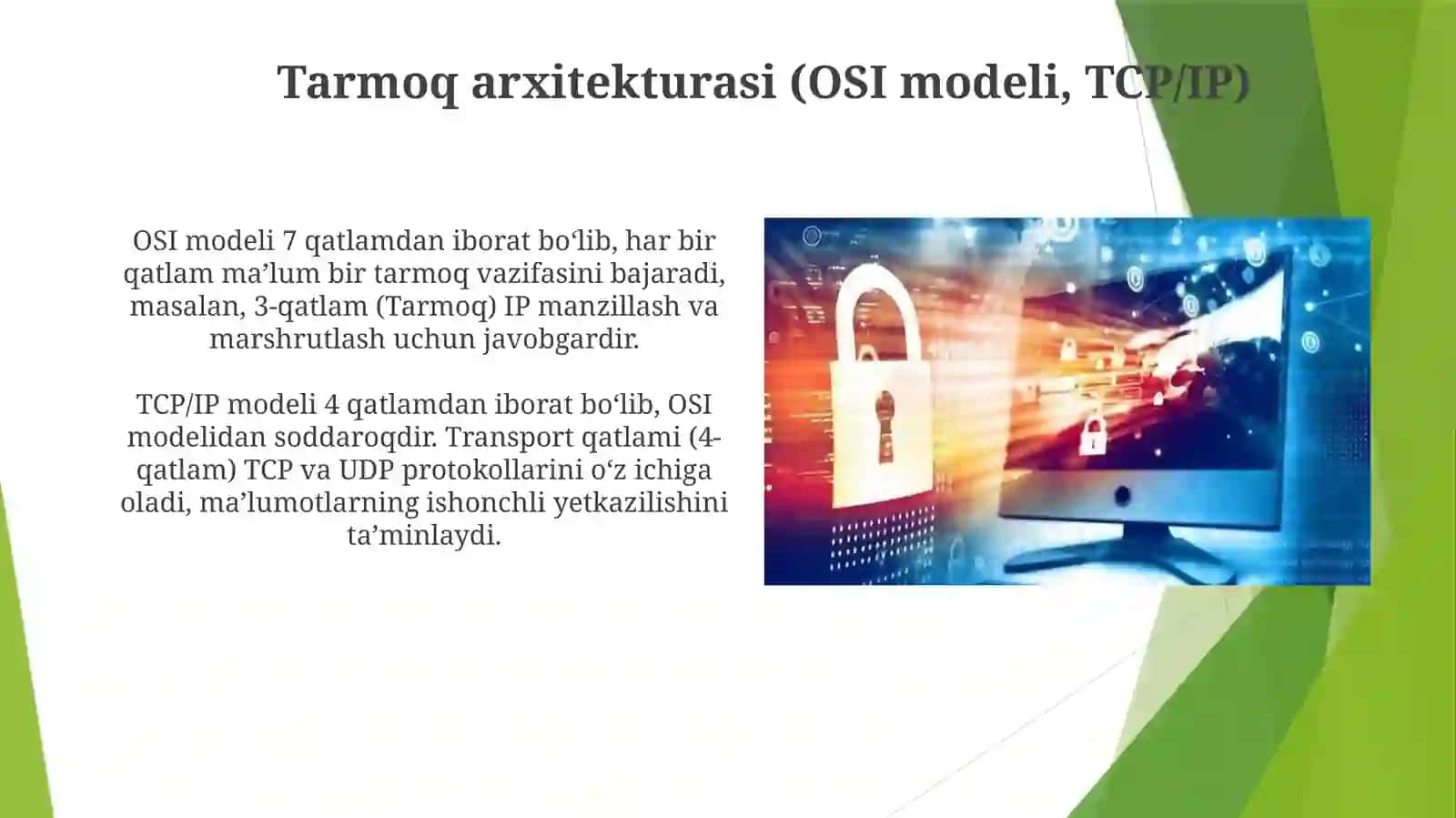 Tarmoqli  texnologiyalar  va  internet  xizmatlari 4