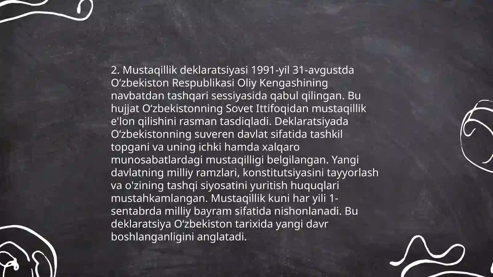 Òzbekiston Respublikasi davlat mustaqilligining e'lon qilinishi 4