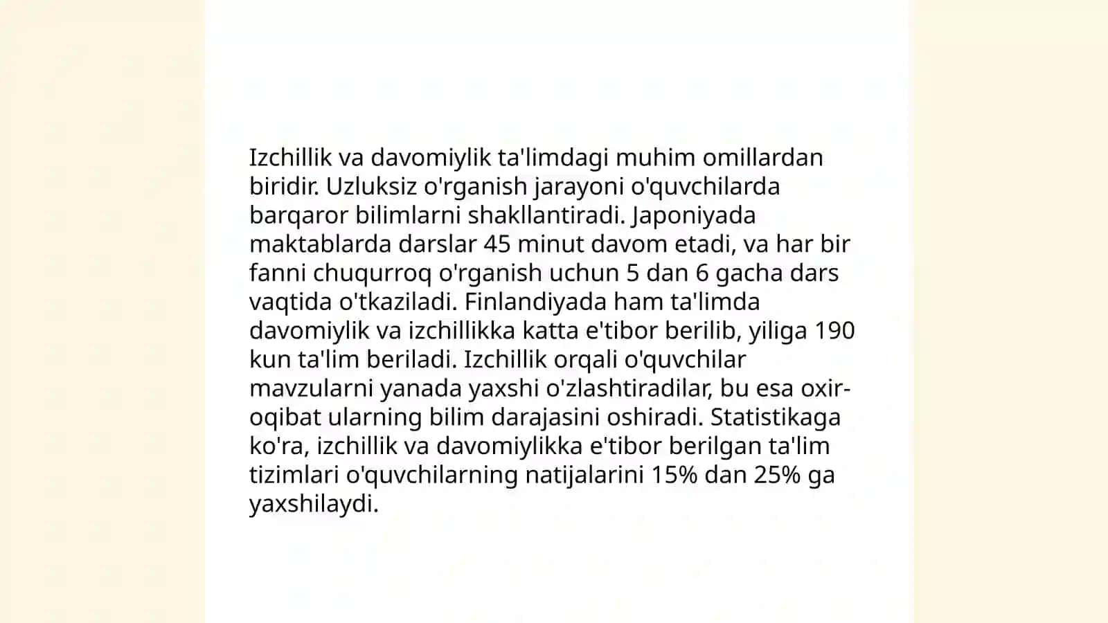 Ta'limning tizimlilik va izchillik prinsiplarini amalga oshirish qoidalari 4