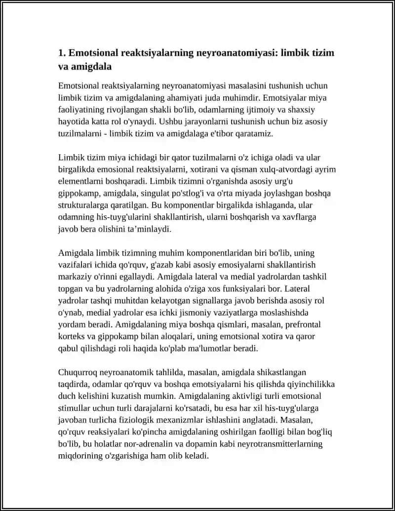 EMOTSIONAL REAKSIYALARNING FIZIOLOGIK MEXANIZMLARI 4