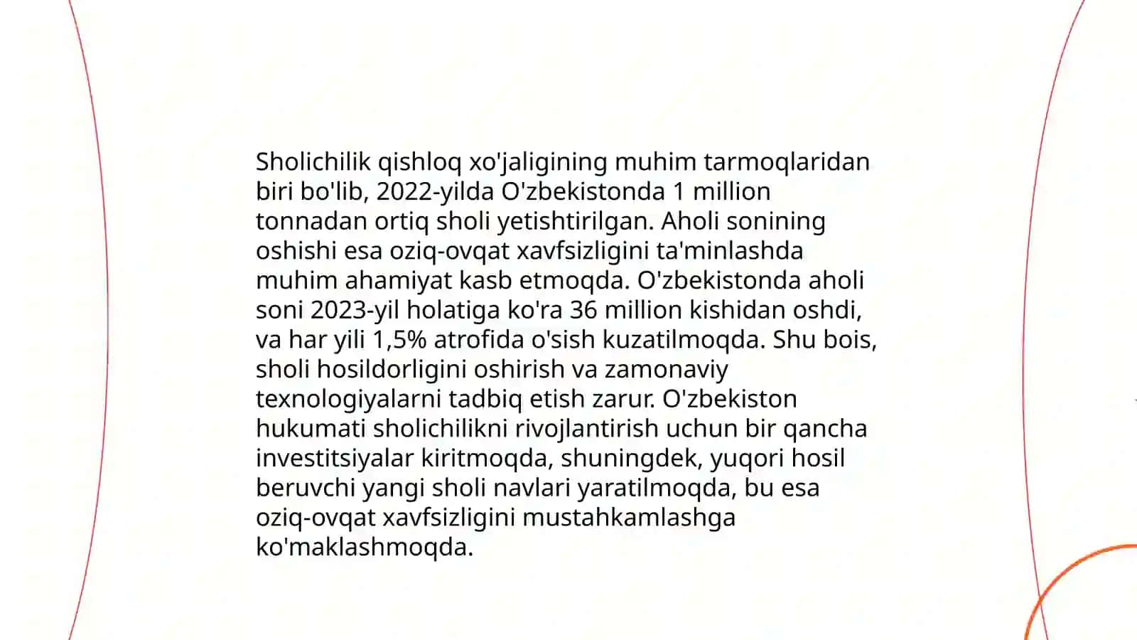 Sholichilikning dunyodagi aholi rivojlanish istqbolari 4