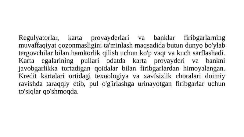 KREDITLAR BILAN BO’LADIGAN FIRIBGARLIKLAR 4