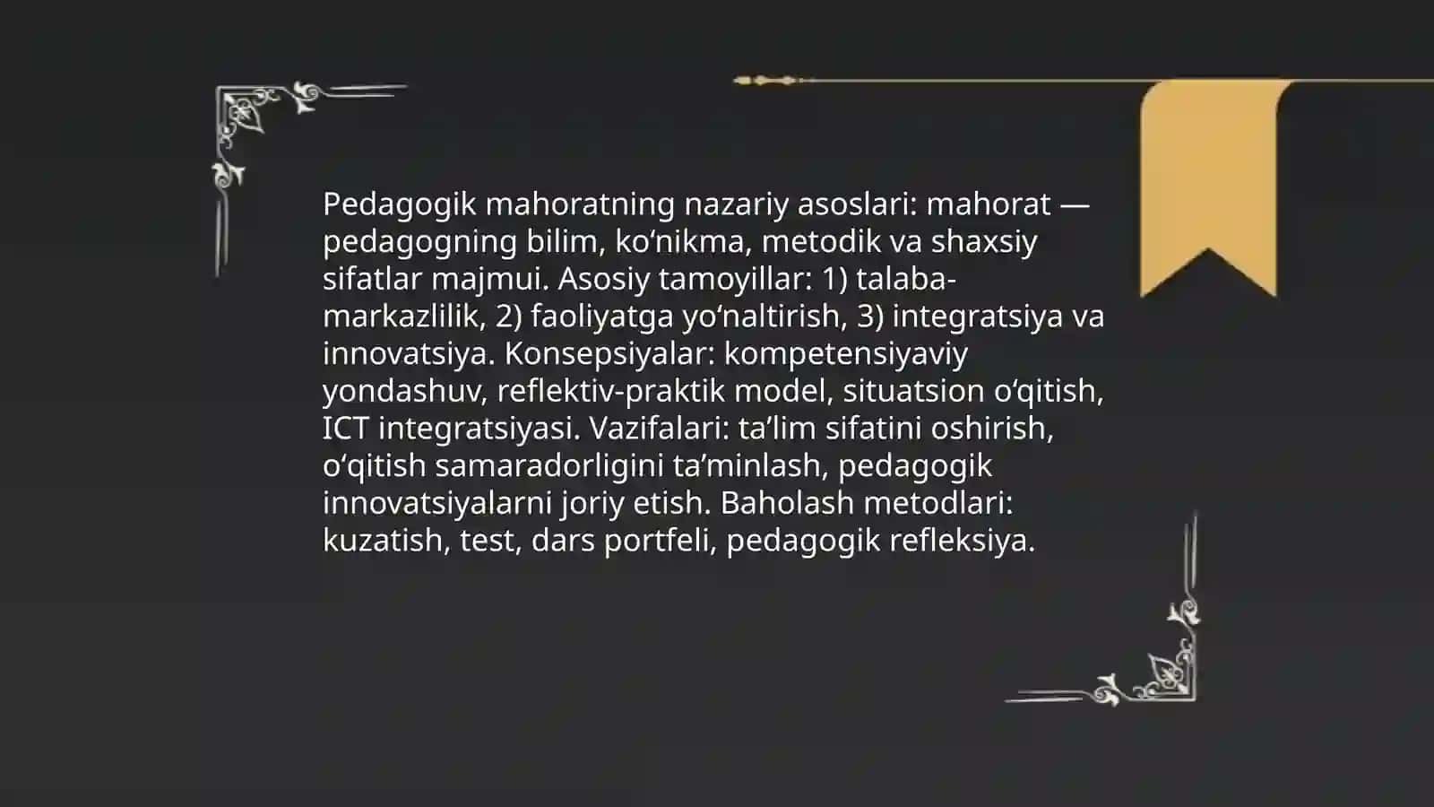 Pedagogik mahoratning nazariy asoslari va fanlar tizimidagi oʻrni 4
