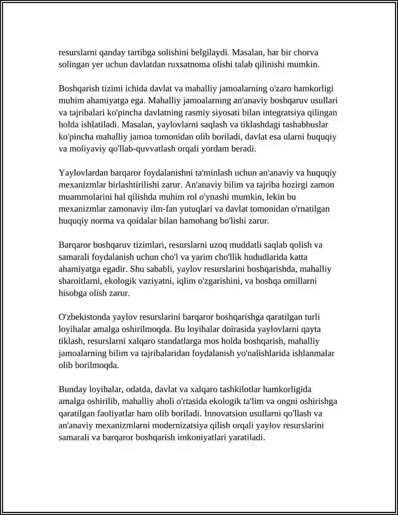 YAYLOVLARDA RESURSLARINI BOSHQARISH MAVJUD TIZIMLAR VA INNOVATSION USULLAR 4