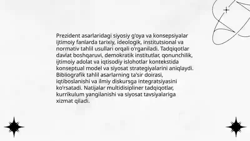 O'zbekiston Respublikasi Prezidenti asarlari va ularning ijtimoiy fanlar bibliografiyasidagi ahamiyati 4