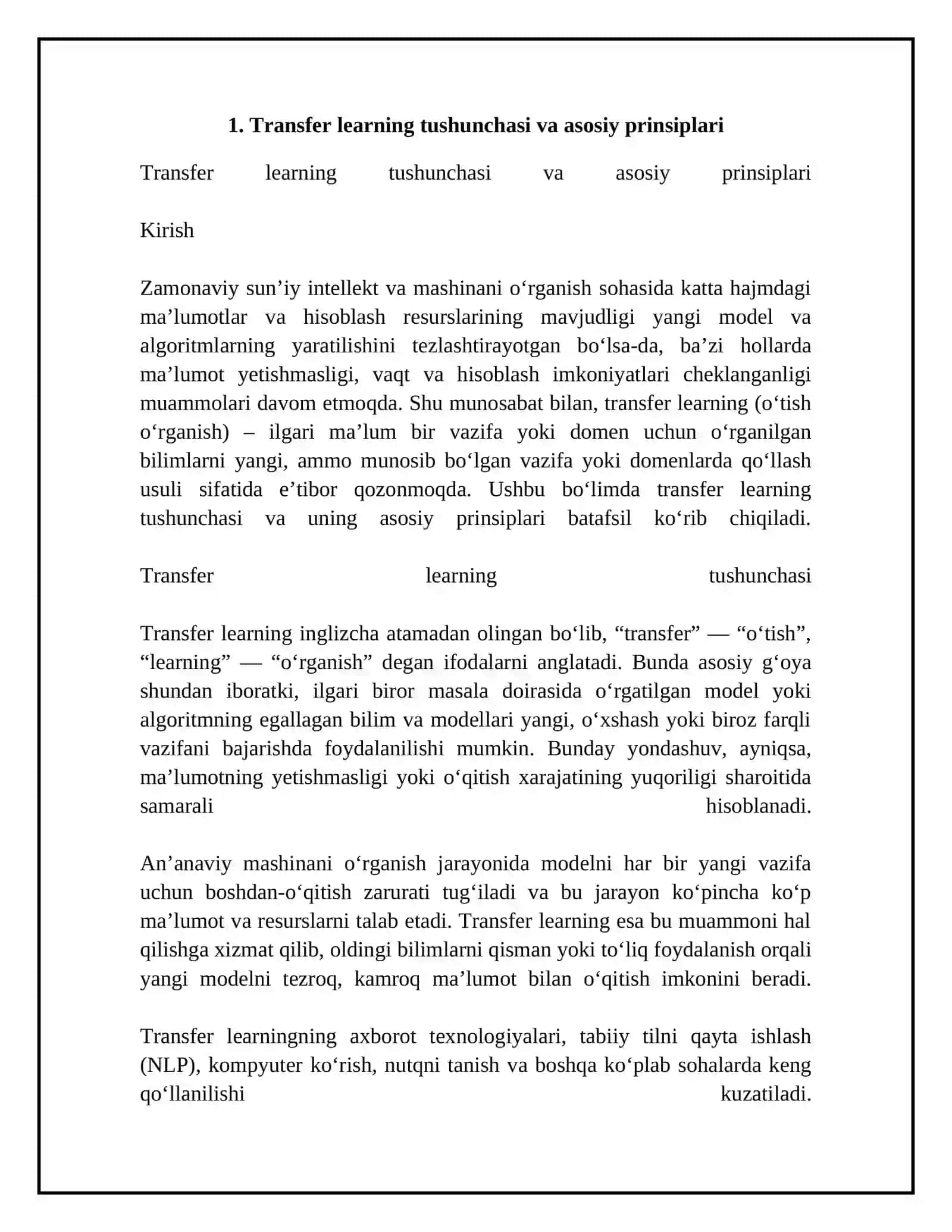 Transfer learningning amaliy qo‘llanilishi va cheklovlari 4