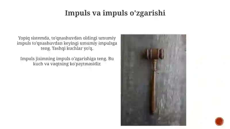 Impuls saqlanish qonuni 4
