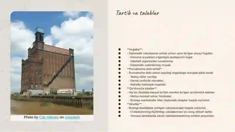 Diplomatik Vakolatxonalarni ochish 4