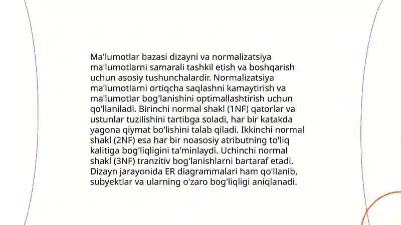 Relyatsion va Norelyatsion ma'lumotlar omborini dasturlash texnologiyalari 4