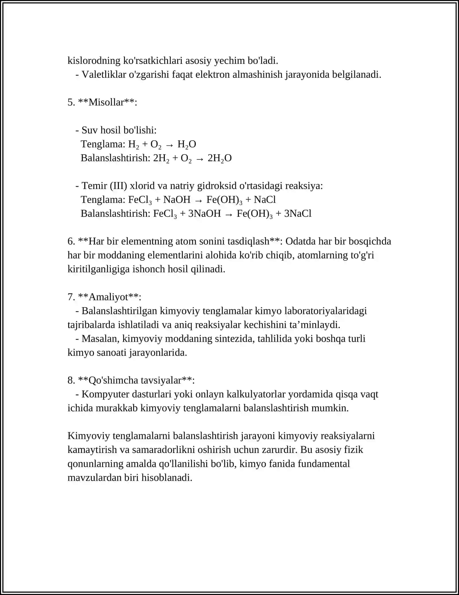 KIMYOVIY OLIMPIADALAR UCHUN TOPSHIRIQLARNI TANLASH VA ASOSLAB BERISH 4