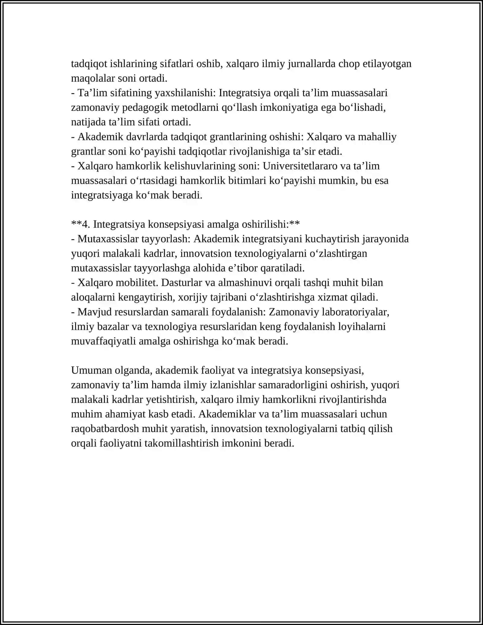 AKADEMIK FOLIYAT INTIGIRATSIYASI NAZARIY VA AMALIYOT UYUĜUNLIGI 4
