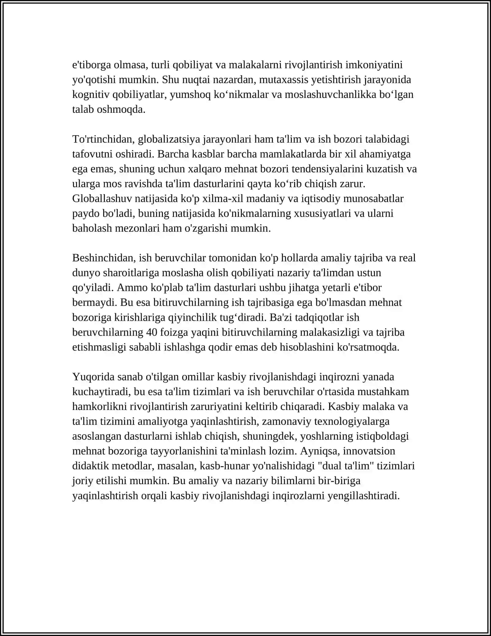SHAXSNING KASBIY RIVOJLANISHIDAGI INQIROZLAR 4