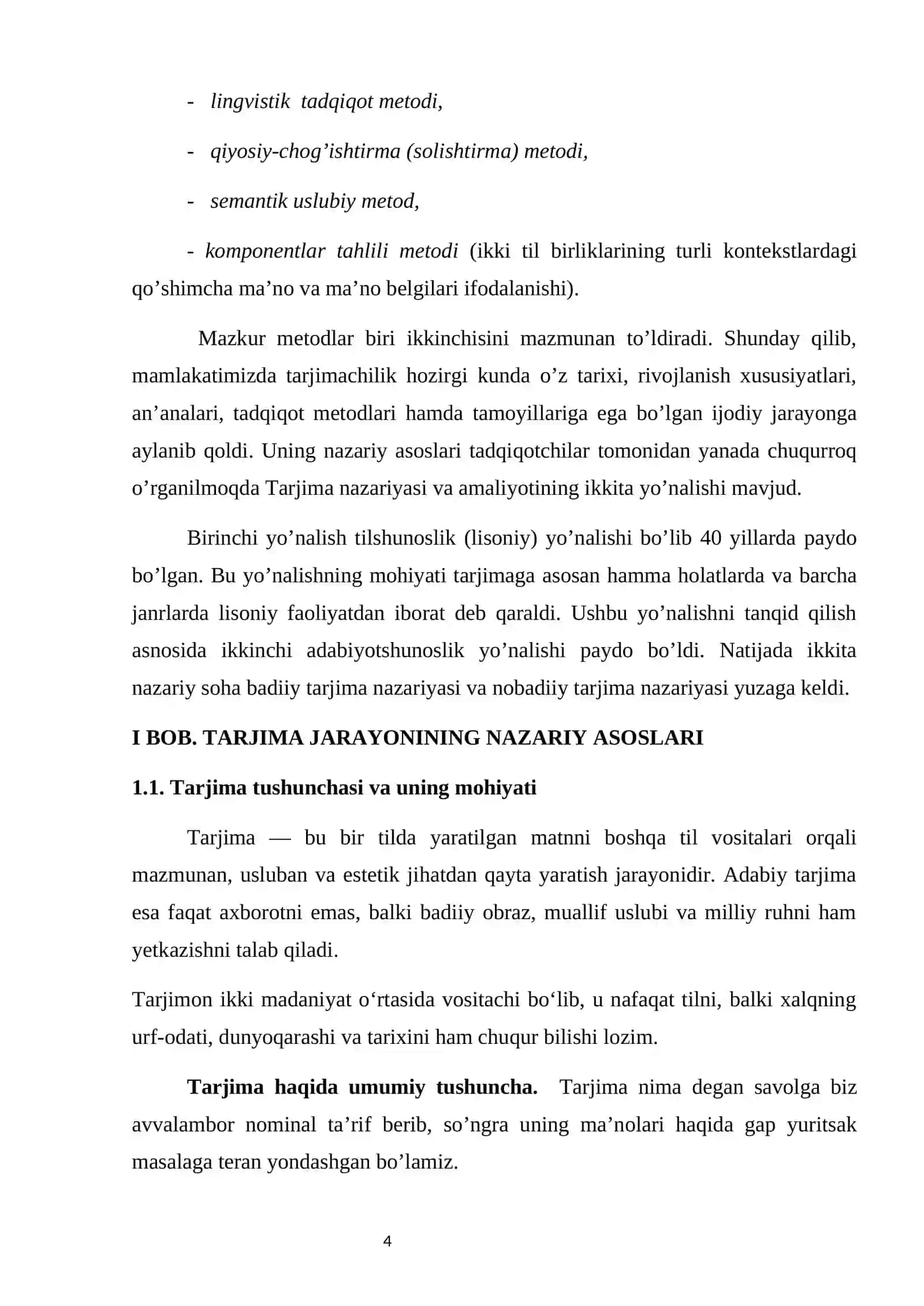 O‘ZBEK ADABIYOTI NAMUNALARINI CHET TILLARIGA TARJIMA QILISH MASALALARI 4