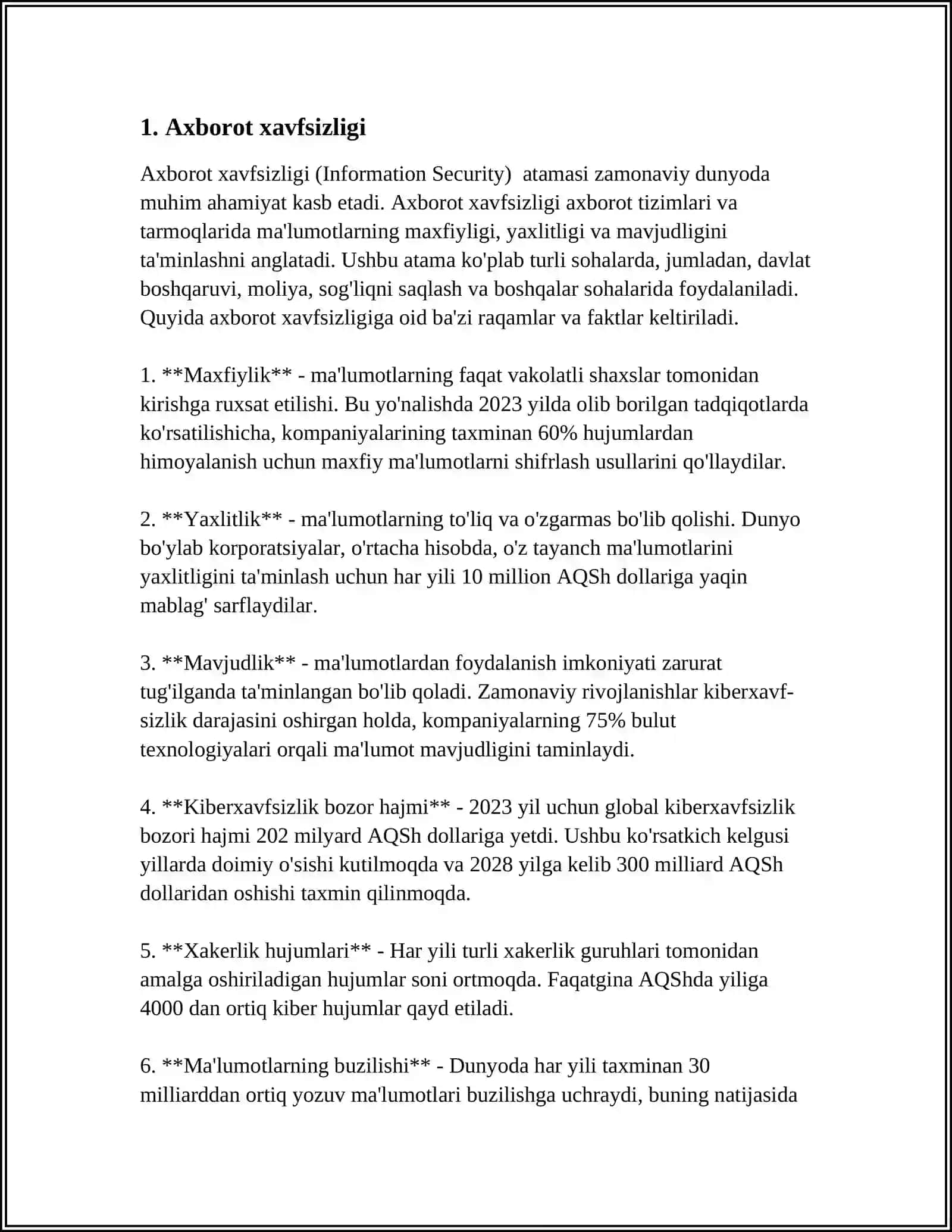 AXBOROTNI XIMOYALASHNING KRIPTOGRAFIK USULI 4