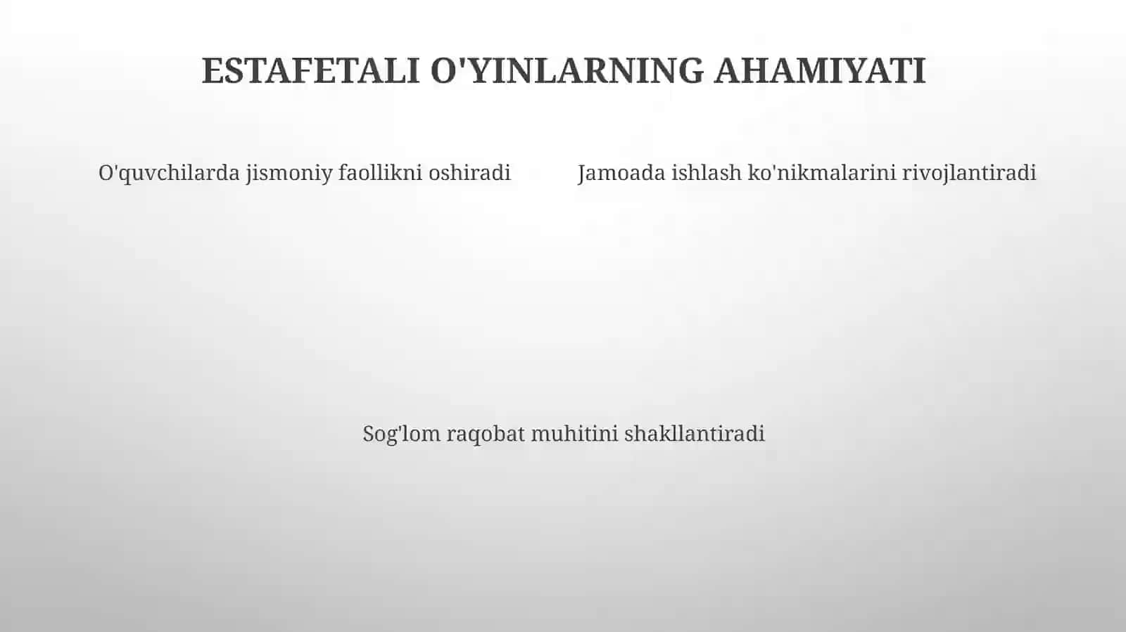 Estafetali O'yinlar 4