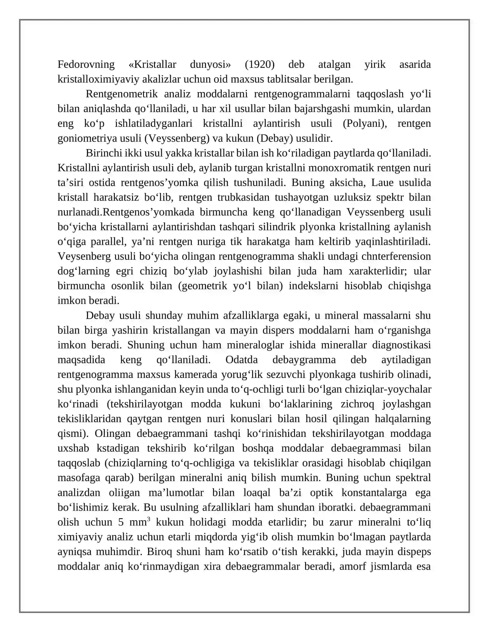 Mineralogik tekshirishlarning sanoatdagi ahamiyati 4