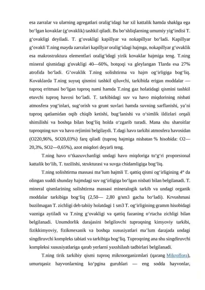 Tuproq va uning tabiiy xususiyatlari 4