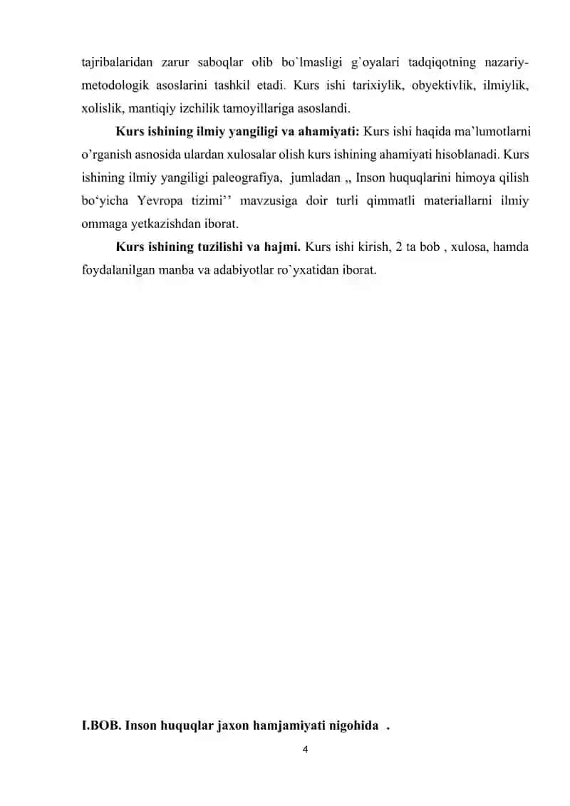 INSON HUQUQLARINI HIMOYA  QILISH BO’YICHA YEVROPA TIZIMI. 4
