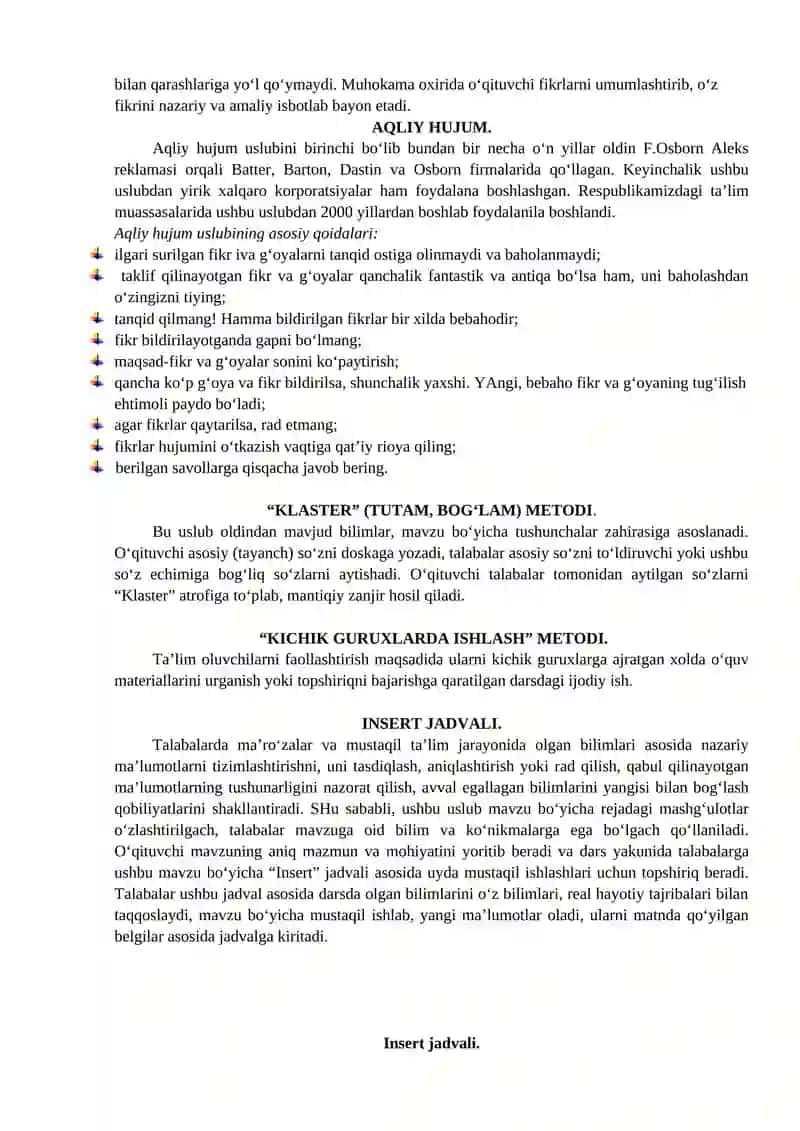 O’quv jarayonini tashkil qilish 4
