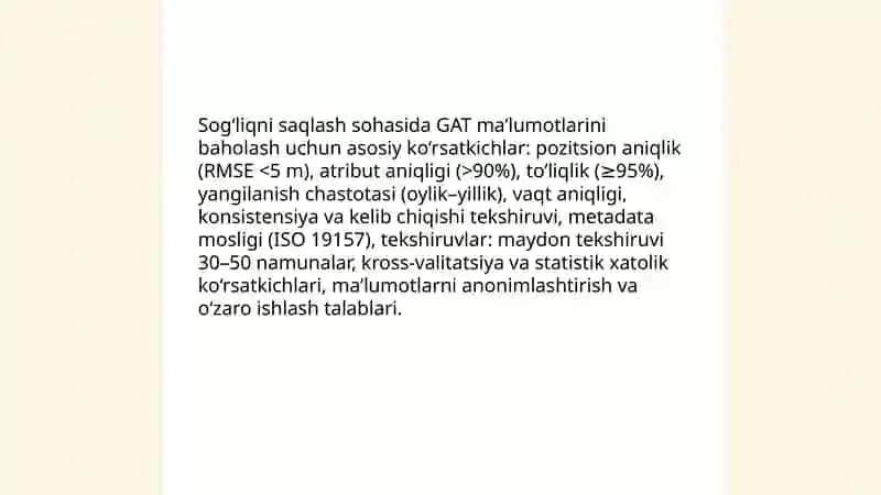 Turli sohalarda GAT ma’lumotlarining sifati va aniqligini baholash 4