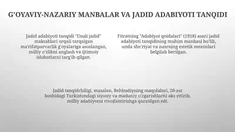 O'zbek adabiy tanqididanazariy maktablar 4