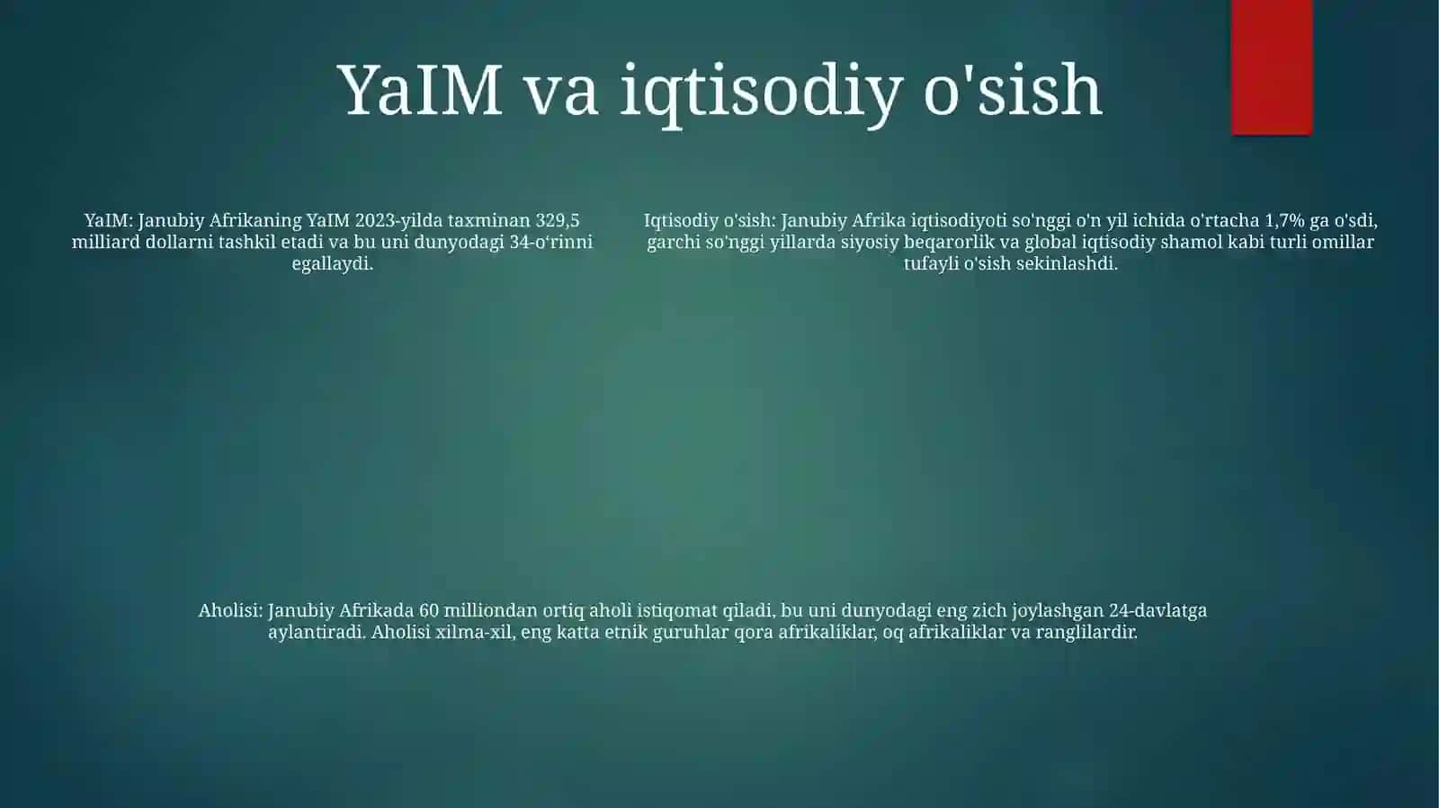 Janubiy Afrikaning Iqtisodiyoti Va Aholsi 4