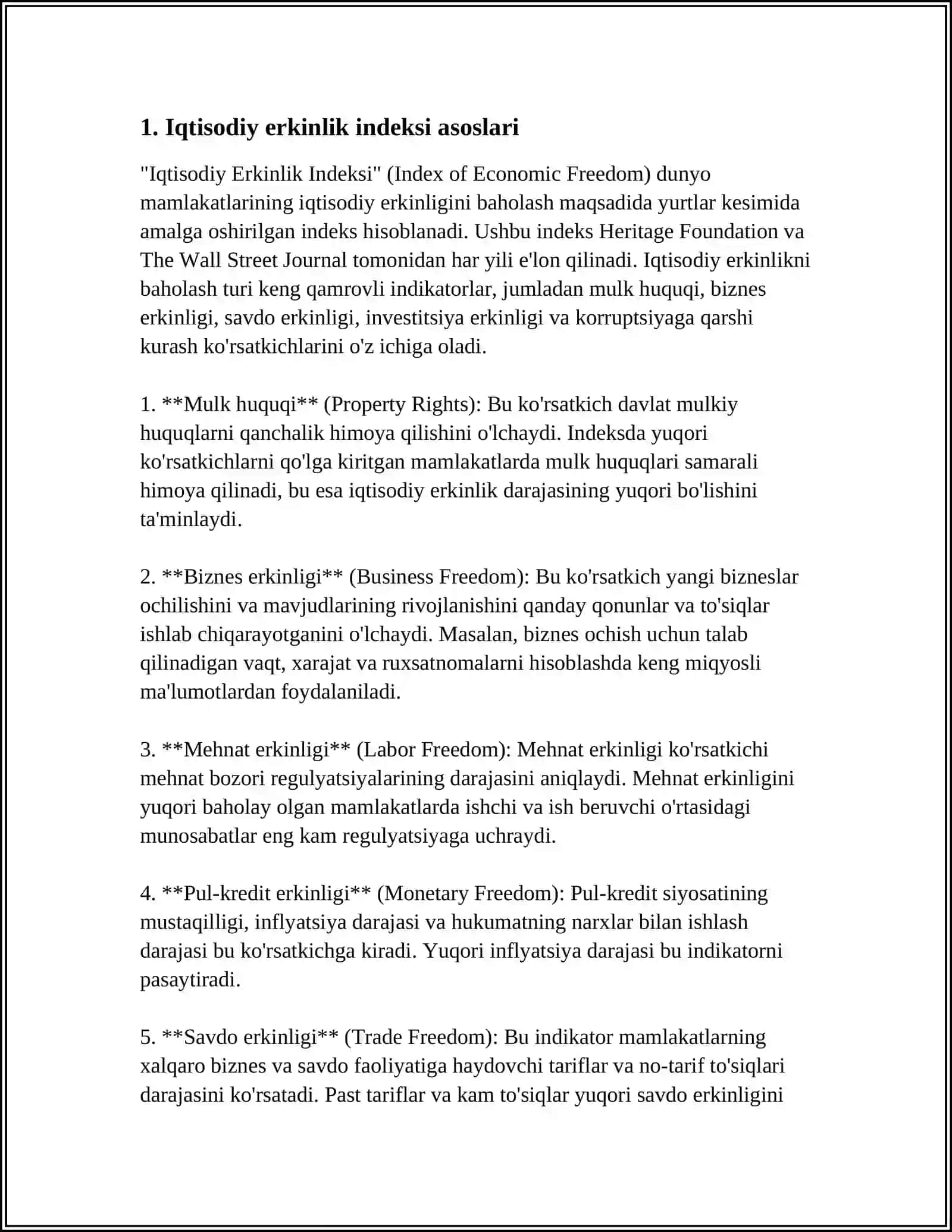 "IQTISODIY ERKINLIK INDEKSI" 4
