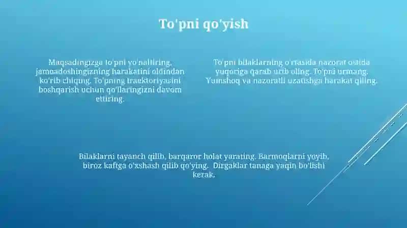 Voleybol oʻyin texnikasi asoslari 4
